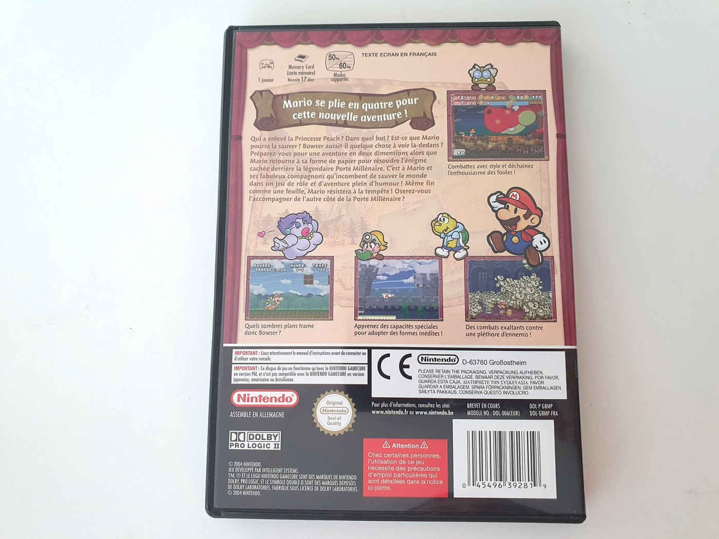 Acheter Kaufen Gamecube Paper Mario La Porte Millénaire FR DE